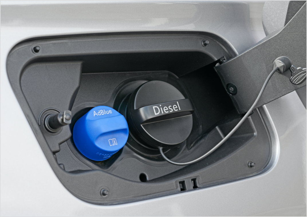 Urea water inlet in diesel vehicles
